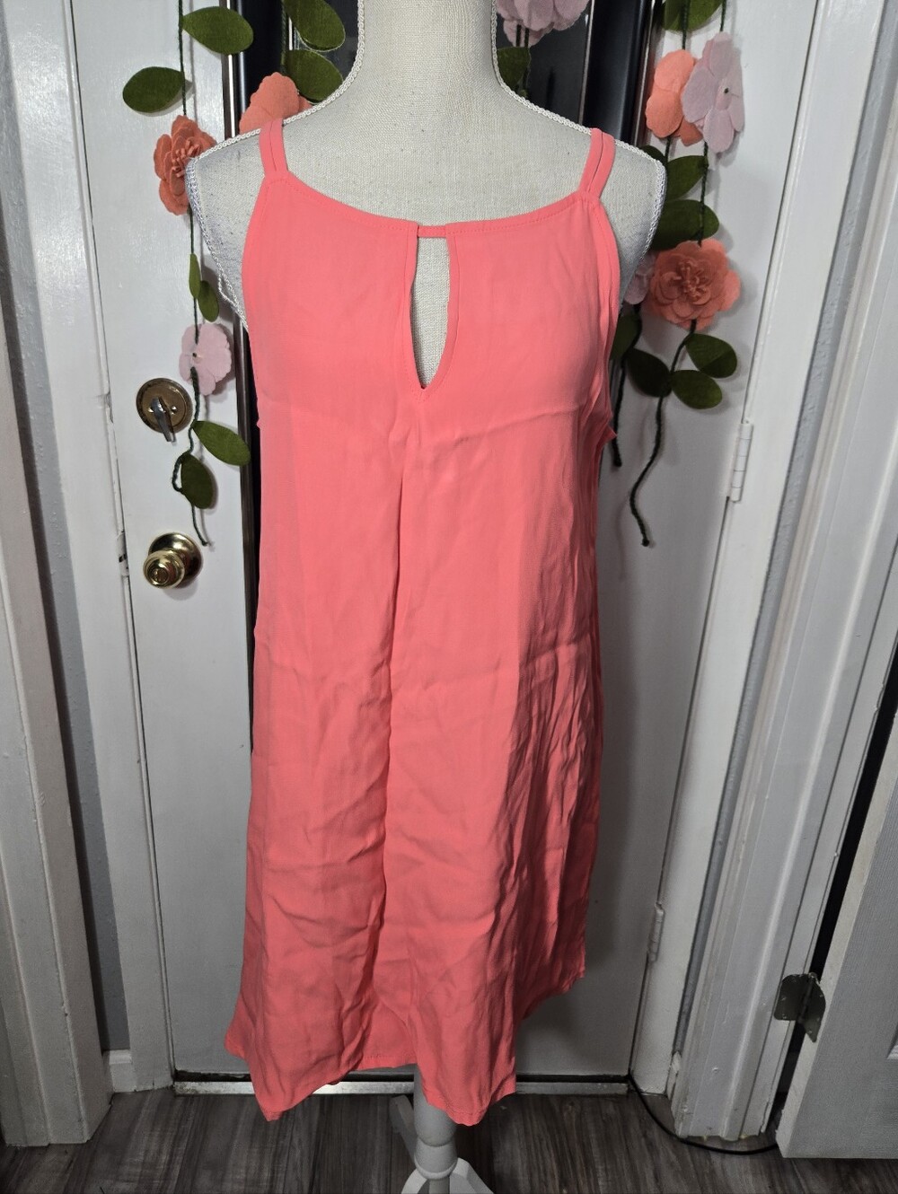 5/48 Coral Sleeveless Mini Dress Pulliver Style Sz M NWT